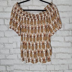 Porridge Clothing pineapple off shoulder top